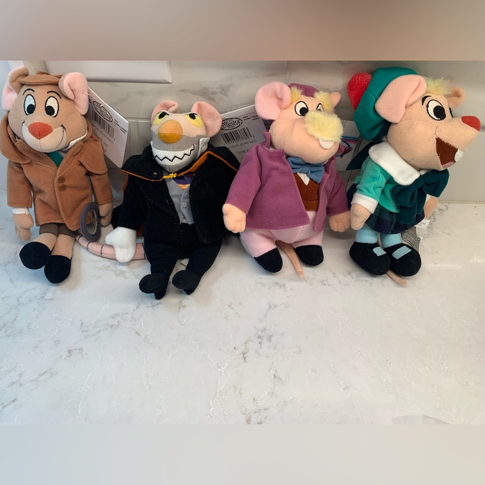 NEW Disney The Great Mouse Detective Plush Set Toy